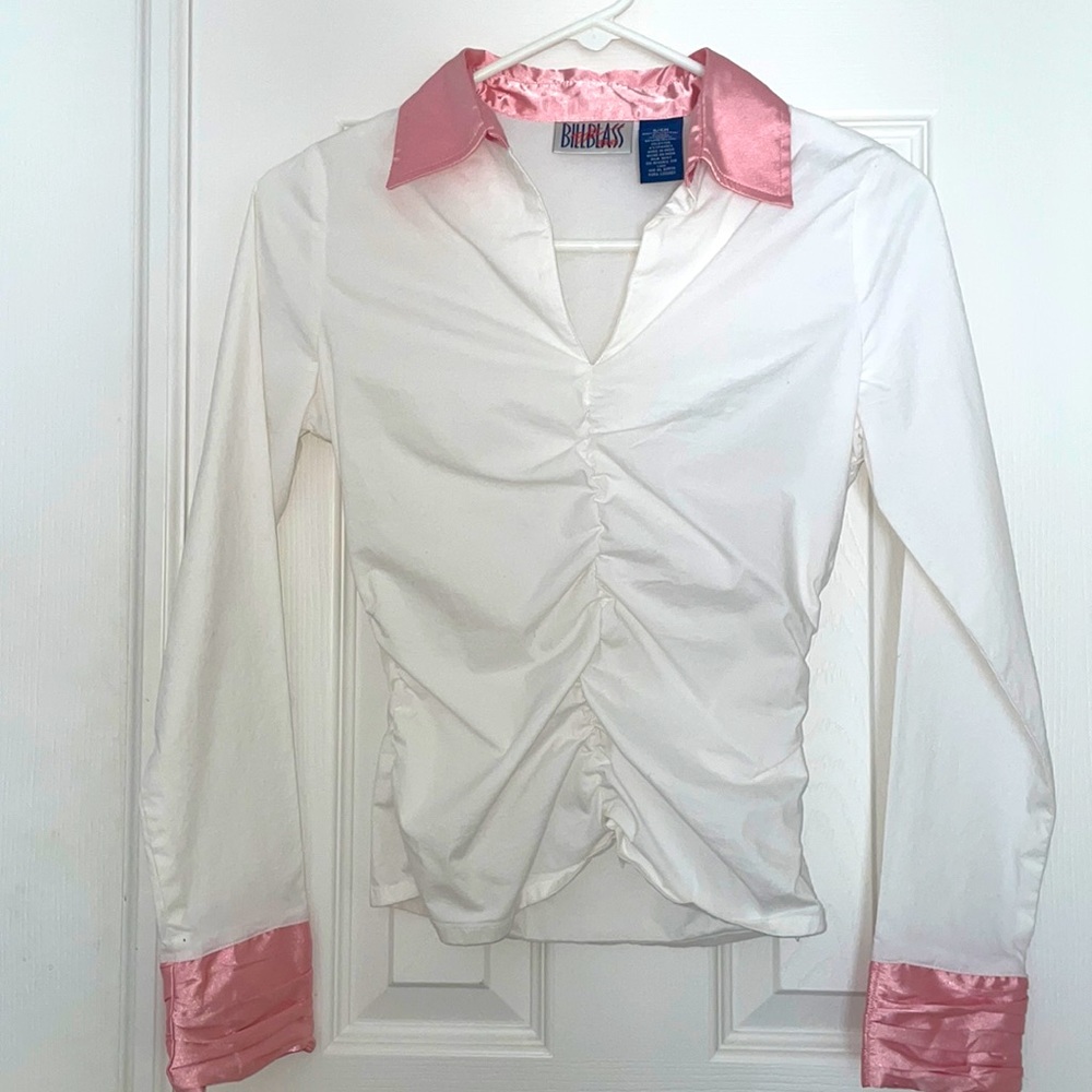 Petite stretch cotton shirt, size S